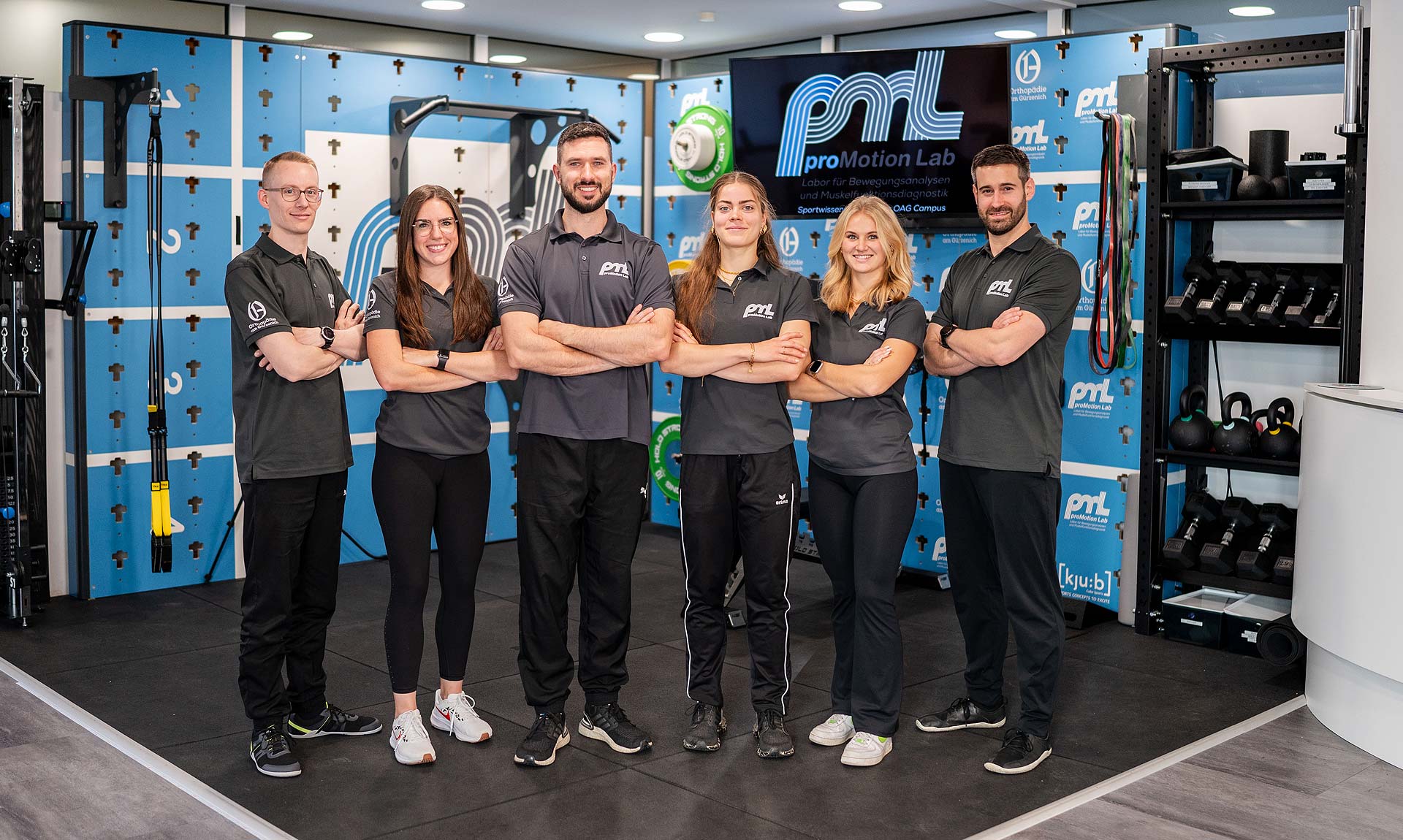 PML Team am OAG Campus PML Biomechanische Ausstattung Pedobarographie